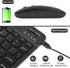 Bluetooth Keyboard and Mouse Combo Ultra-Slim Portable Rechargeable Compact Wireless Mouse Keyboard Set for Pad/iPad Pro/iPad Mini/iPad Air Mac OS...