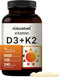NatureBell Vitamin D3 5000 K2 (MK7) with Virgin Coconut Oil, 240 Softgels, 100mcg, 2 in 1 Support, Duo-Ack | 8 Months Supply | Third Party Tested,...