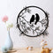 Ferraycle Metal Wall Art Bird on Tree Branch Silhouette Bird Art Decor for Living Room Garden Bedroom Office Home Wall Housewarming Party Decor(Bl...
