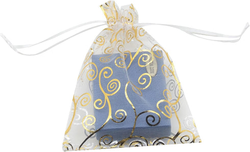 50pcs Organza Pouch Bag Drawstring 5"x7" 13x18cm Strong Gift Candy Bag Jewelry Party Wedding Favor (Gold Silver)...
