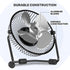 mollie 4-Inch Small USB Desk Fan for Home Office Bedroom Mini Personal Desktop Air Circulator Ultra Quiet Cooling Table Fan Adjustable Tilt Black...