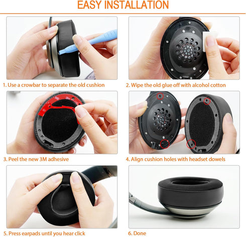GVOEARS Studio Replacement Ear Pads - Upgraded Earpad Cover for Beats Studio 2 B0500 B0501 / Studio 3 Wired Wireless Over Ear Headphones - Cooling...