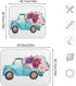 ALAZA Blue Trolley Truck Purple Rose Flower Dish Drying Mat for Kitchen Ccounter Absorbent Microfiber Small Drying Pad Dish mats for Kitchen Count...