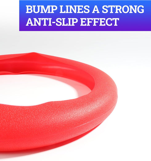Universal Soft Silicone Steering Wheel Cover,Anti-Slip Steering Cover,Breathable Great Grip Cover for Steering Wheel,13“-15” Steering Wheel Protec...