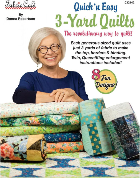 Fiber Café Quick and Easy 3-Yard Quilts Pattern, Brown...
