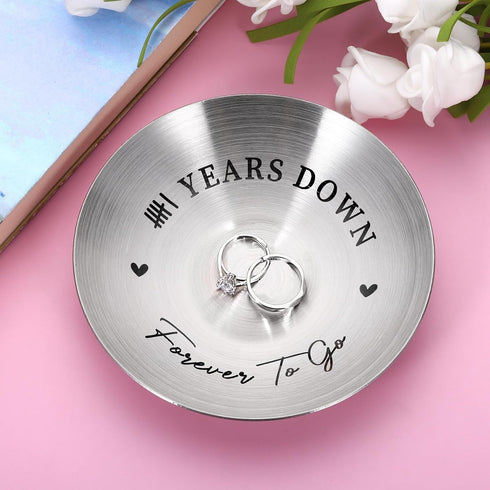 6th Anniversary Iron Gifts for Him Her - Ring Holder 6 Years Anniversary for Husband Wife Anniversary Wedding Gifts for Women Men Couple Gifts, Ch...