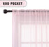 KEQIAOSUOCAI 2 Pieces Baby Pink Girls Room Sheer Curtains for Nursery Kids Rod Pocket Sheer Voile Panels Drapes for Wedding Party Bedroom Living R...