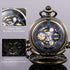 SIBOSUN Pocket Watch Skeleton Mechanical Double Case Hand-Wind Roman Numerals Antique Chain Mens...