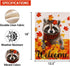 Welcome Fall Maple Leaves Garden Flag 12.5x18 Inch Double Sided, Seasonal Raccoon Autumn Rustic Yard Outdoor Decoration...