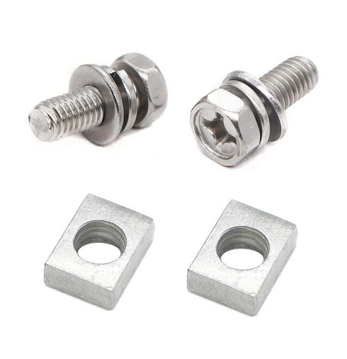 8-pack M6x16mm Motorcycle Battery Terminal Screws Bolts and Square Nuts 304 Stainless Steel...