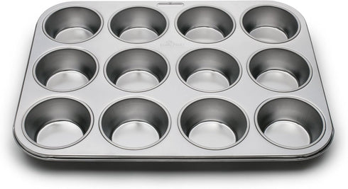 Fox Run Muffin and Cupcake Pan, 12 Standard Cup, Stainless Steel...