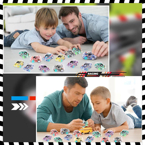 Hooqict 36 Pcs Mini Pull Back Car for Boys 4-8 Years Old Race Car Party Favors Bulk Kids Car Set for Classroom Prizes, Treasure Box Toys, Goodie B...
