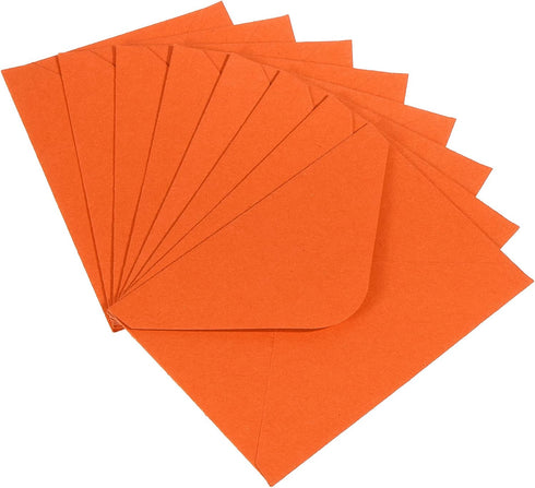 PATIKIL Mini Envelopes, 100 Pack Mini Gift Card Business Card Envelope for Greeting Weddings, Orange...