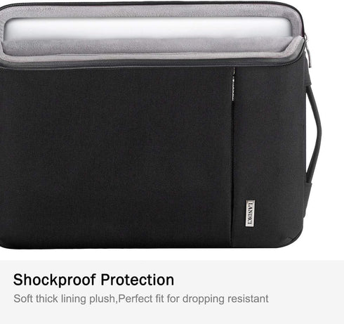 LANDICI 360° Protective Laptop Sleeve 11.6 Inch for Surface Pro 7 8 9/Laptop Go 2 3, MacBook Air 11, Small Computer Bag Carrying Case for 11-12 In...