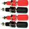CESS Amplifier Terminal Connector Binding Post Banana Plug Jack Socket Panel/Chassis Mount Connectors - Length:1.8" (4 Pack)...