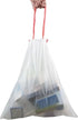 2.5 Gallon White Drawstring Trash Bags, 2 Rolls/120 Counts...