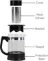 Glass Teapot Tea Kettle with Removable Infuser and Heat Resistance Base for Making and Serving Blooming Tea, Loose Leaf Tea - Capacity is 950ml/32...