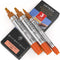 ARTEZA Acrylic Paint Markers, Pack of 3, A400 Ballerina Pink, 1 Thin and 2 Thick, Chisel + Bullet Nib, Paint Pens for Canvas, Rock, Glass, Wood...
