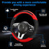 Car Steering Wheel Cover, Non-Slip Vehicle Steering Wheel Protector, Automotive Interior Accessories for Women Men, 15 Inch Universal for SUV, Tru...