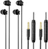 2 Pcs Wired Sleeping Earbuds, Sleep Earbuds for Side Sleepers 3.5MM Plug with Volume Control and Mic, Soft Silicone Sleep Headphones for Side Slee...