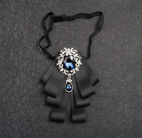 Topz bow brooch for men christmas tie adjustable band necktie rhinestone bowties men for wedding party ceremony...