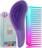 Lily England Detangler Brush & Hair Comb Set - Lightweight Hair Brush & Wide Tooth Comb for Women & Kids - Smooth Detangling Brush & Comb for Curl...