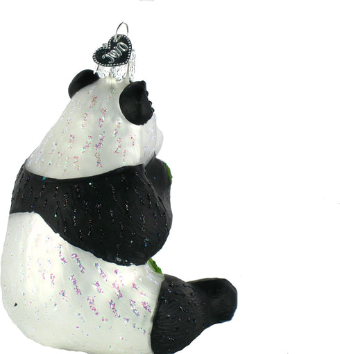 Old World Christmas Ornaments: Panda Glass Blown Ornaments for Christmas Tree...