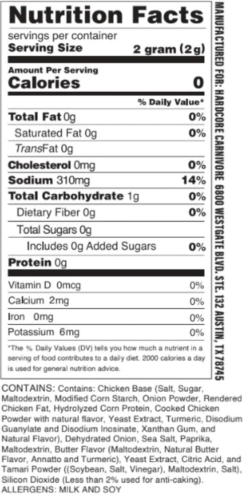 Hardcore Carnivore Amplify Mega Savory Flavor Dust Seasoning (Large Shaker)...
