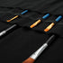 Denifiter 22 Pockets Waxed Canvas Roll-up Pencil Bag, Heavy Duty Portable Watercolor Oil Brush Canvas Pouch (Black)...