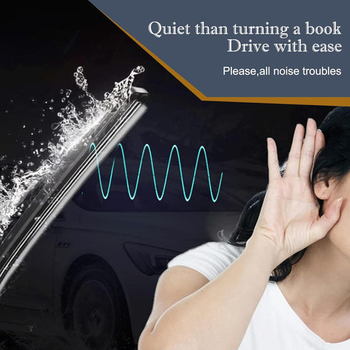 4 PCS Car Windshield Wiper Blade, 28" High Toughness Noise-reducing Environmentally Friendly Boneless Wiper Rubber Strip, Modification Accessories...