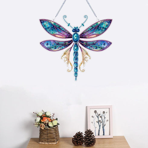 ARTopet DIY Diamond Pendant Ornament Dragonfly Special Shaped Crystal Diamond Art Painting Hanging Single Sided Diamond Ornament for Adult Home Ga...