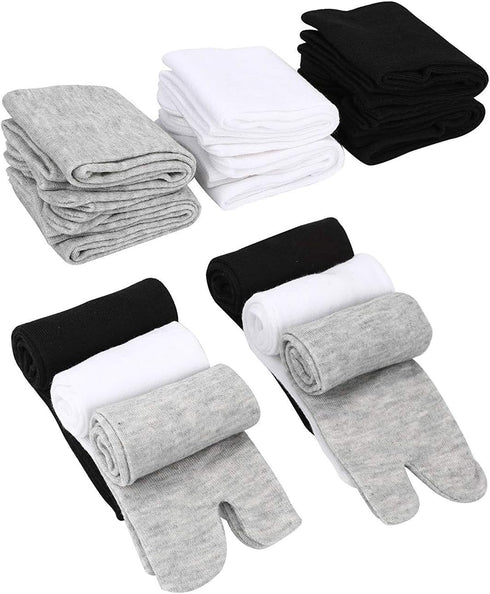 3 Pairs V-Shape Splited Toe Tabi Socks?Flip Flop Tabi Socks...