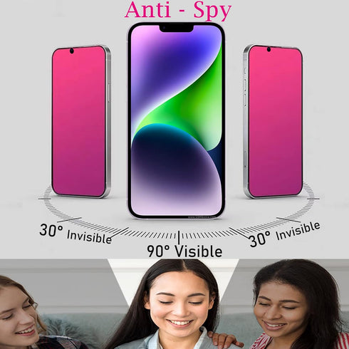 Compatible with iPhone 13 Pro Max and Compatible with iPhone 14 Plus Privacy Screen Protector mirror Tempered Glass Anti-Spy Gradient colorful Ant...