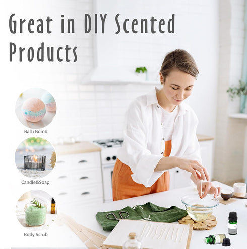 Fragrance Oils, MitFlor Hotel Collection Diffuser Oil for Home, Soap & Candle Making Scents, Aromatherapy Essential Oils Set 6x10ml, Lemon & Thyme...