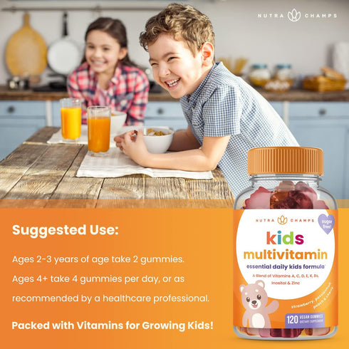 Kids Multivitamin Gummies | Multivitamin for Kids | 120 Gummy Vitamins for Kids (2 Pack) | Sugar Free Kids Vitamins Gummy Multivitamin | Vegan & N...