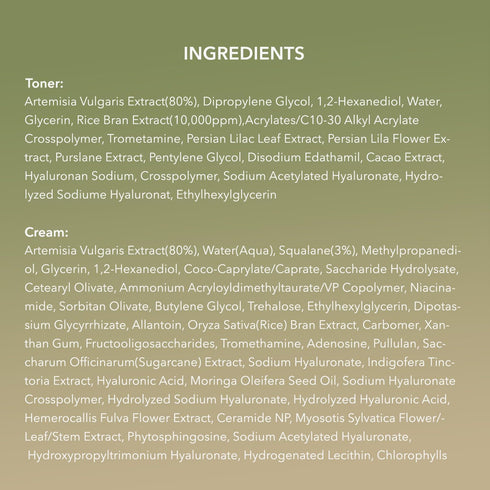 APRILSKIN Artemisia Rice Toner & Squalane Hydra Gel Cream Mini Kit | 100% Korean Mugwort | Travel Kit | Vegan, Cruelty Free, Low pH, | No sulfates...