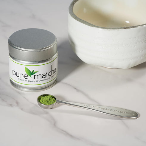 Matcha Measuring Spoon | One Cup of Perfect Matcha | Stainless Steel Scoop | Premium High Polish Finish | 1/2 Teaspoon | 1Gram Serving...