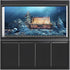 AWERT 36x18 inches Underwater Aquarium Background Opened Treasure Chest with Bright Gold Treasure Box Adventure Water Wealth Pirate Fish Tank Back...