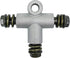 Motorcycle Hydraulic Brake Line Tee Hose Connector 3 Way Adapter with M10 Banjo Bolt(Circular Shape)...