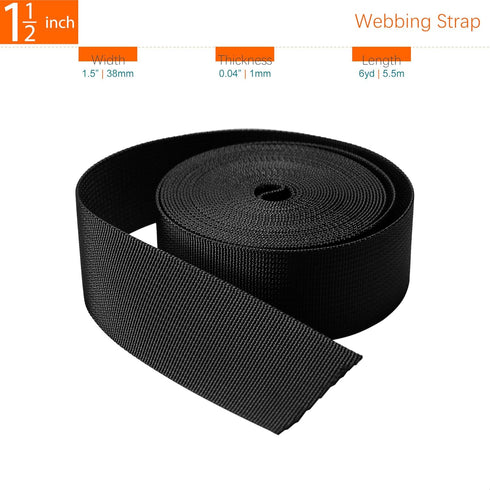 ?Buckles & Straps 1-1/2": 6 yard Nylon Webbing 1.5 inch (38mm) Wide + 4 set Side Release Buckle + 8 pcs Tri-Glide Sliders, Plastic Clip Fasteners ...