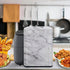 Air Fryer Cover Dust Cover, Dust Protection Insulated Kitchen Appliance Cover with Top Handle and Front Pockets for Women Gift, White Marble...