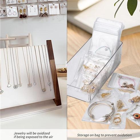 Clear Acrylic Jewelry Organizer for Women Teen Girls, Earring Jewelry Display Organizer with 30Pcs PVC Transparent Anti-oxidation Jewelry Storage ...
