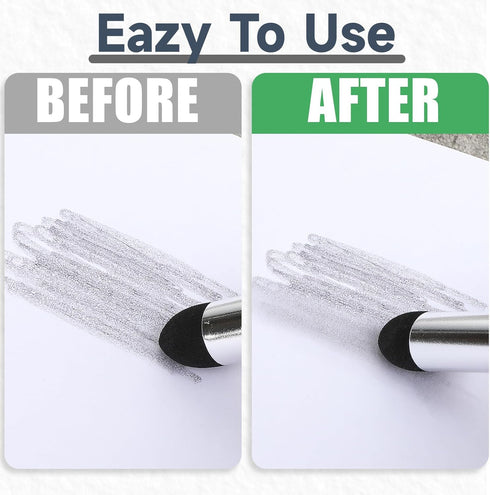 Artist Blending Sponge Pen Dual Tip Reusable Drawing Art Soft Pastel Blending Tools Washable Sketch Rubbing Sponge Brush for Artist Professional S...