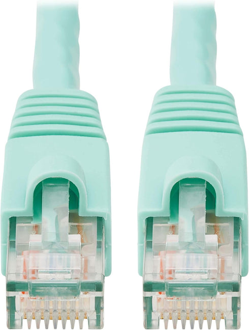 Tripp Lite Cat6a 10G Ethernet Cable, Snagless Molded UTP Network Patch Cable (RJ45 M/M), Aqua, 3 Feet / 0.3 Meters, Manufacturer's Warranty (N261-...