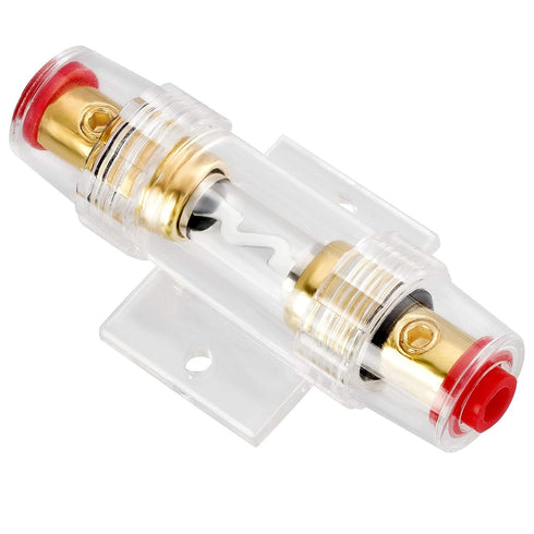 OIIKI 4-8 Gauge AWG in-line AGU Fuse Holder with 2 PCS 60A AGU Type Fuse for Car Audio, Alarm Amplifier, Truck Audio, Compressors...