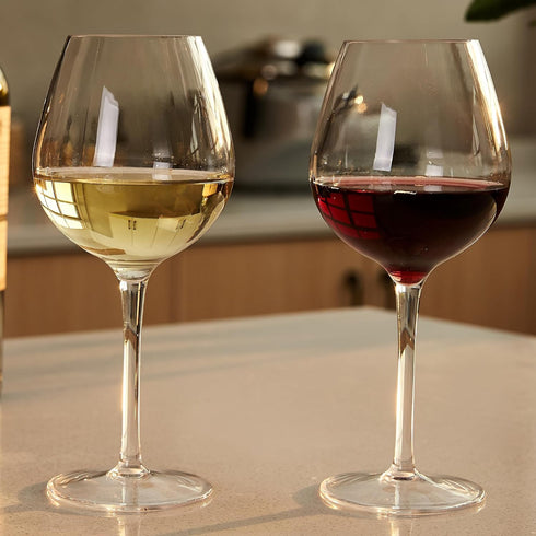 MICHLEY Unbreakable Stemmed Wine Glass 100% Tritan Plastic Dishwasher available Glassware 15 oz, Set of 2...