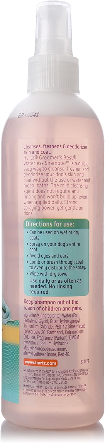 Hartz Groomer's Best 3-in-1 Waterless Dog Shampoo...
