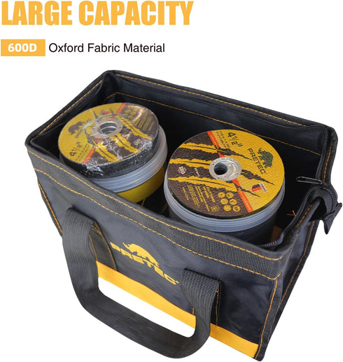 12 Inch Small Tool Bag, Wide Mouth Tool Tote Bag, Waterproof Tool Organizer Bag for Home Organizer for Indoor and Outdoor Gardening, Electricians ...
