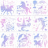 9 Pieces Unicorn Stencils Painting Templates Craft for Arts Card Making Journal Scrapbooking DIY Furniture Wall Floor Painting on Wood Fabric (12 ...