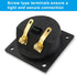 2-Way Speaker Box Terminal Cup, 2.2 Inch Square Stereo Screw Cup Connectors, Home Stereo Screw Cup Connectors, Pack of 2...